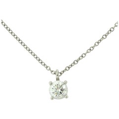 Tiffany & Co. Tiffany Solitaire Diamond Pendant Necklace in Platinum