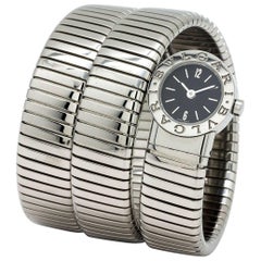 Bulgari Stainless Steel Serpenti Snake Bracelet quartz Wristwatch