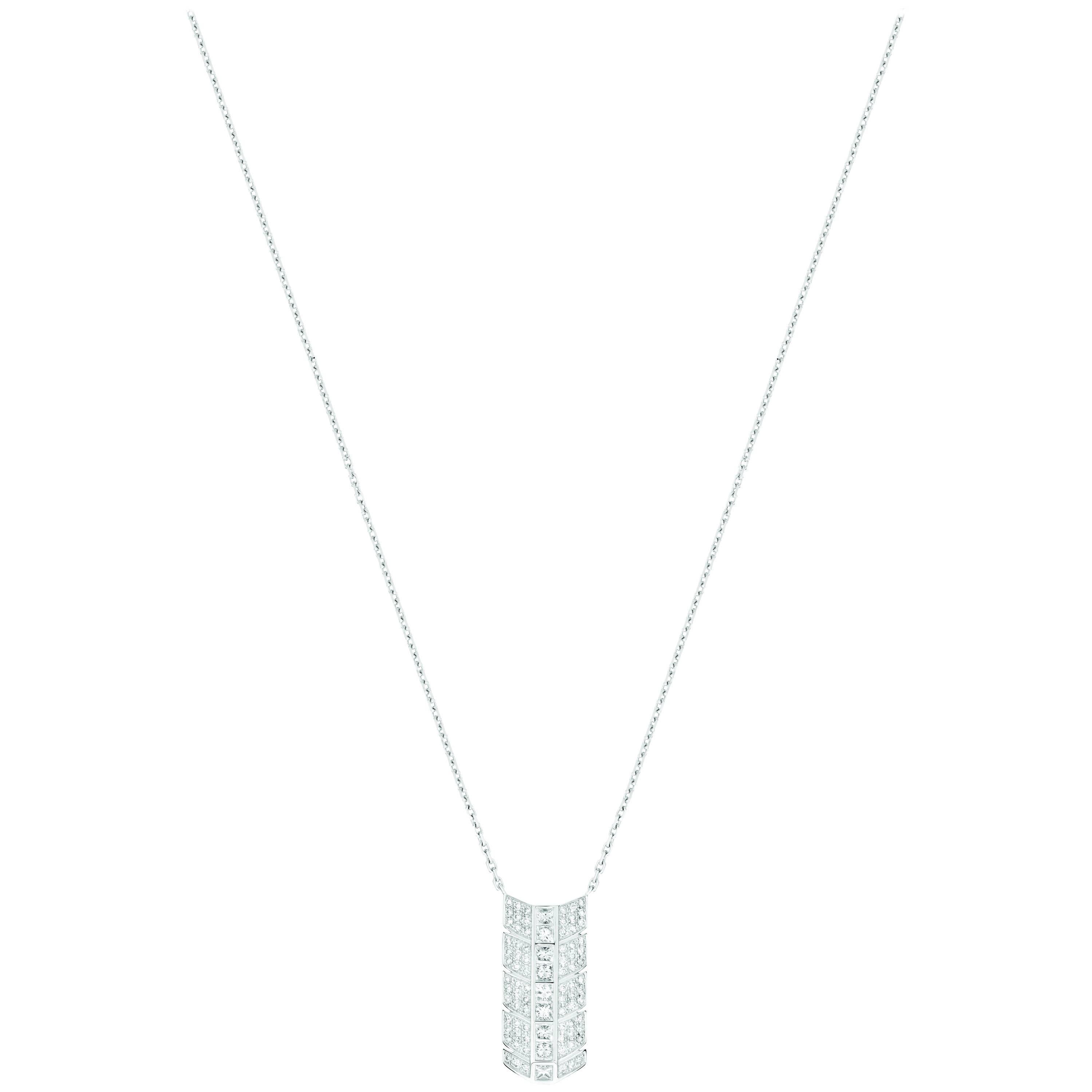 Éros Diamond White Gold Pendant For Sale