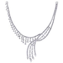 Multi Shape Diamond Waterfall Necklace