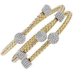 Diamond Station Woven Wrap Bracelet
