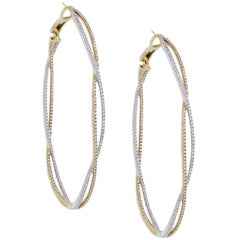 Diamond Infinity Hoop Earrings