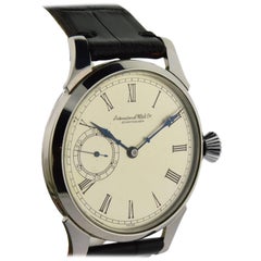 I.W.C. Schaffhausen Stainless Steel Oversized Pocket Watch