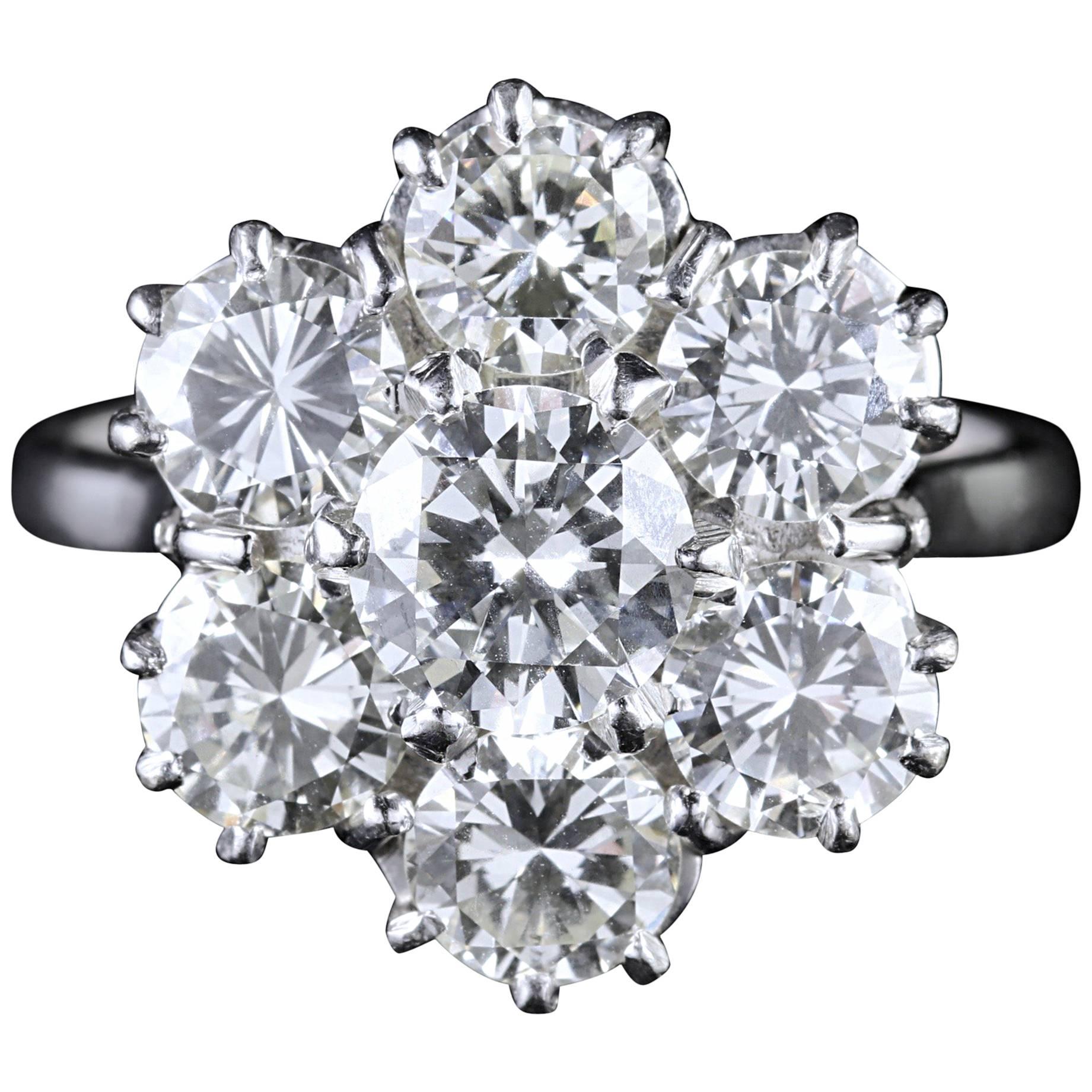  Diamond Cluster Engagement Ring 4 Carat of Diamonds Vs1