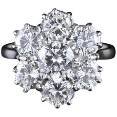 Diamond Cluster Engagement Ring 4 Carat of Diamonds Vs1