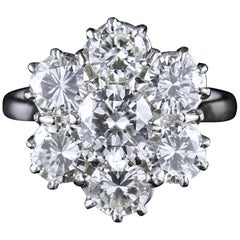  Diamond Cluster Engagement Ring 4 Carat of Diamonds Vs1