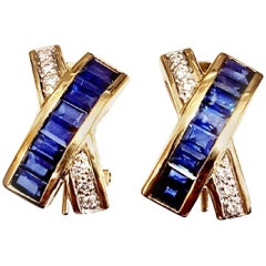 LeVian Sapphire Diamond Earrings