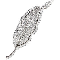 Bulgari Diamond Leaf Brooch 