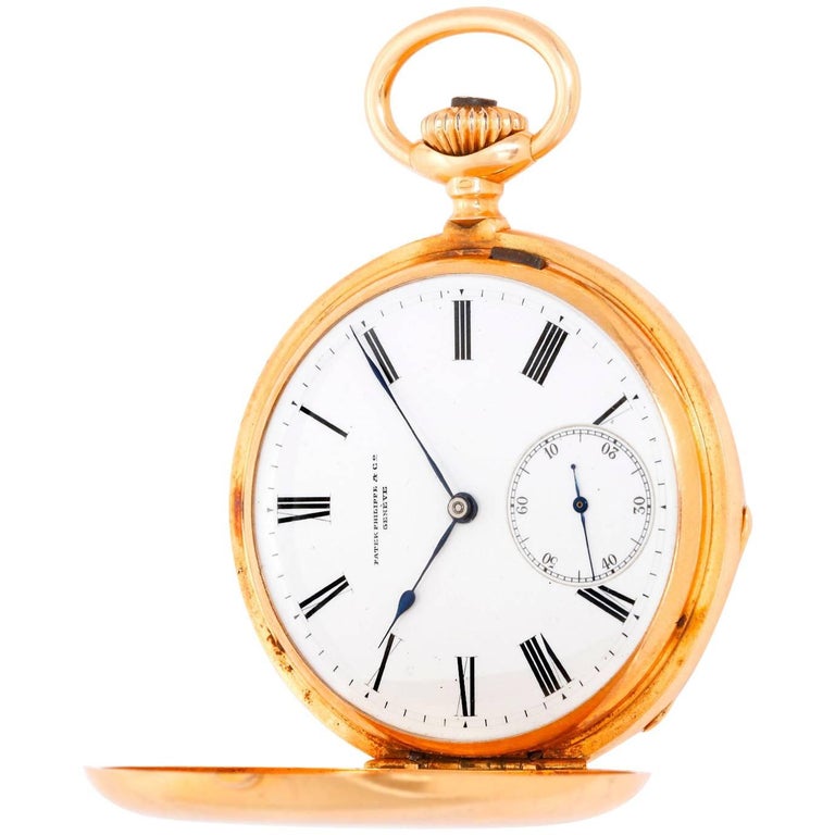 Patek Philippe and Co. Yellow Gold Hunter Case Pocket Watch at 1stDibs