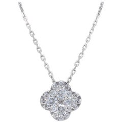 Diamond Clover Pendant Necklace