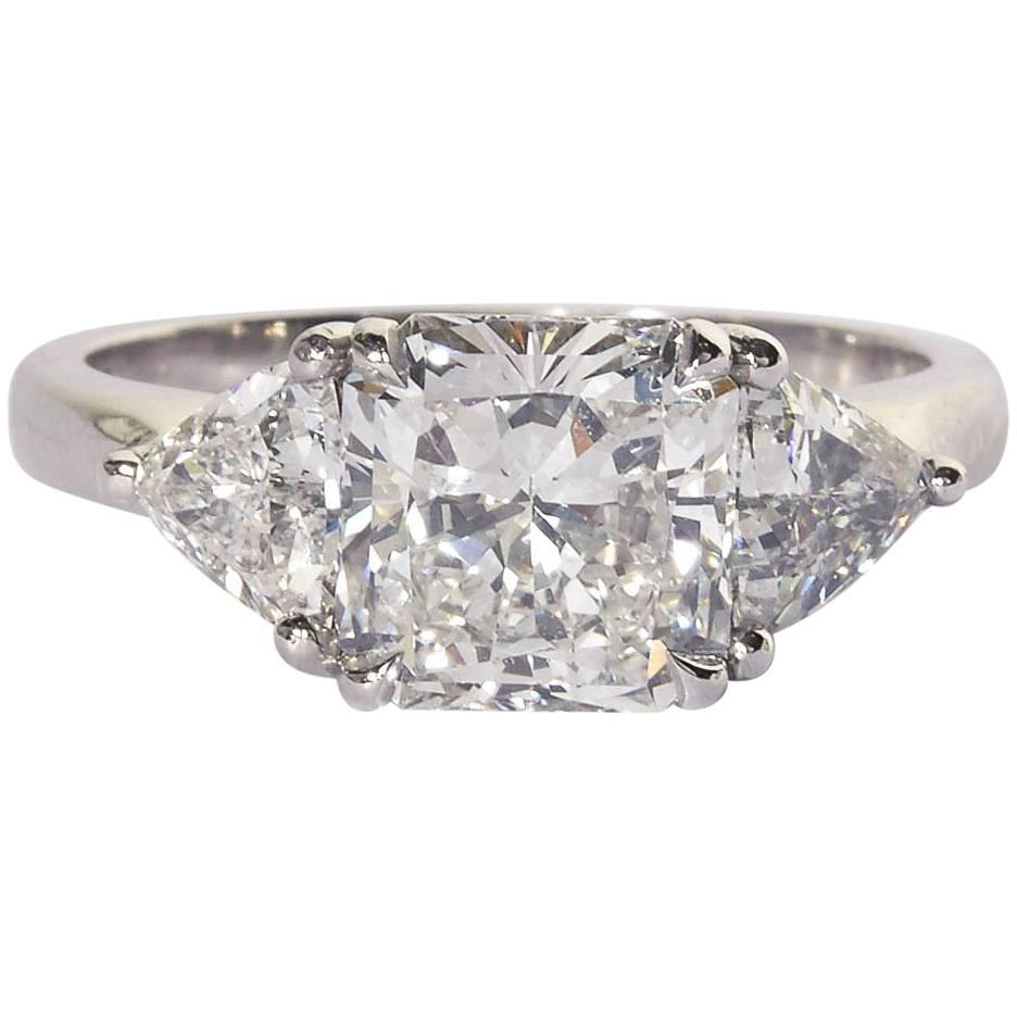Radiant Cut Engagement Ring GIA Certified