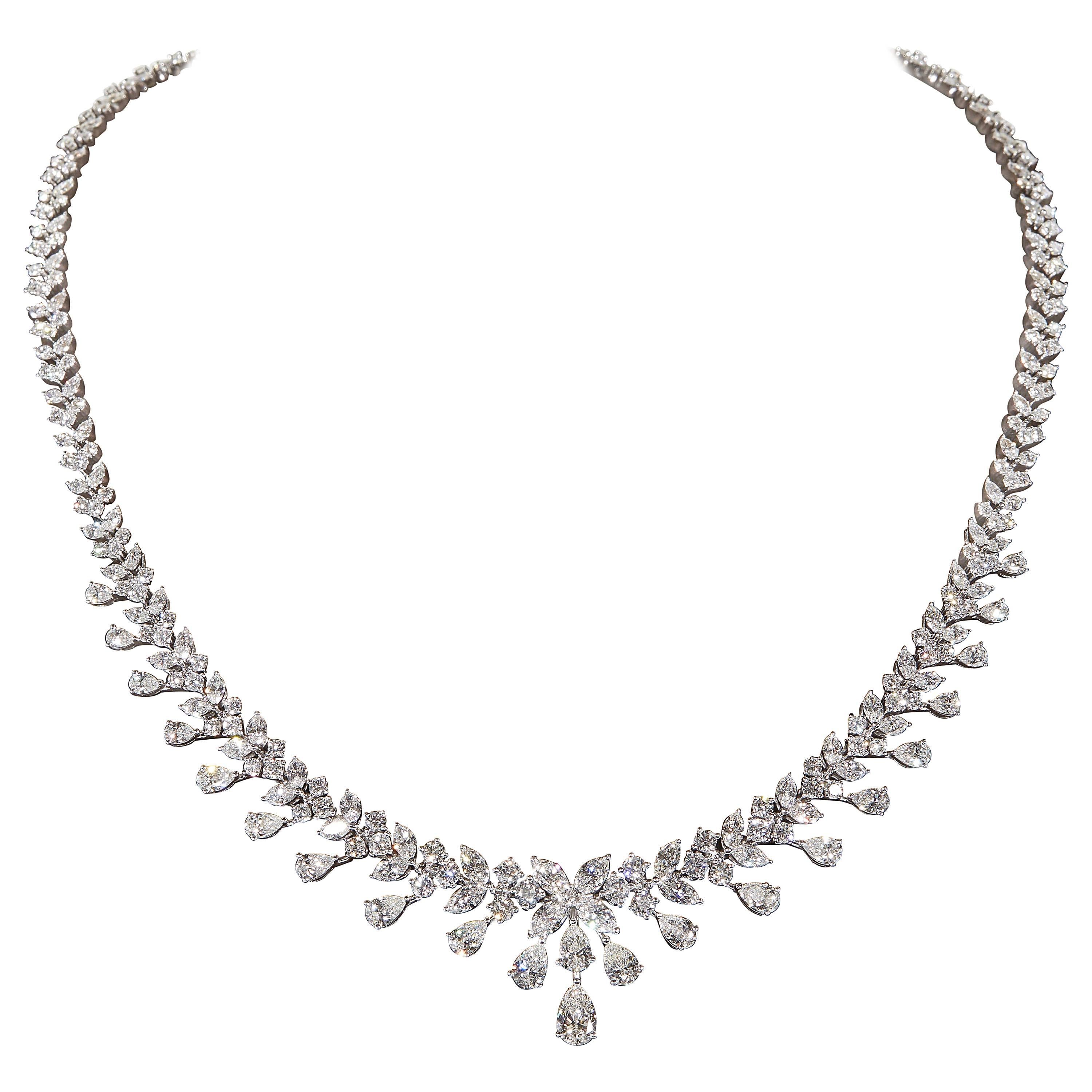 Diamant-Halskette mit Diamant im Angebot