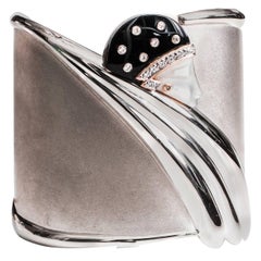 1980s Erte Sterling Silver Cuff Bracelet