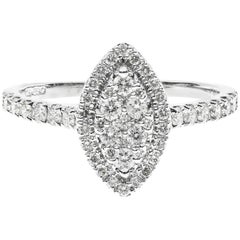 Diamond Navette Cluster Ring