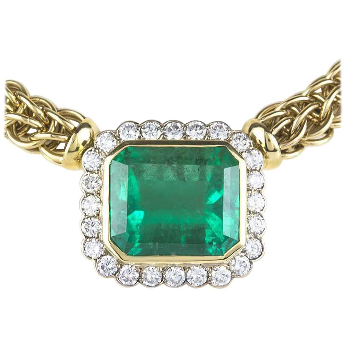 Wempe Emerald and Diamond Necklace 40 Carat