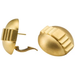 Kieselstein, Boucles d'oreilles en or bombé Cord Deco