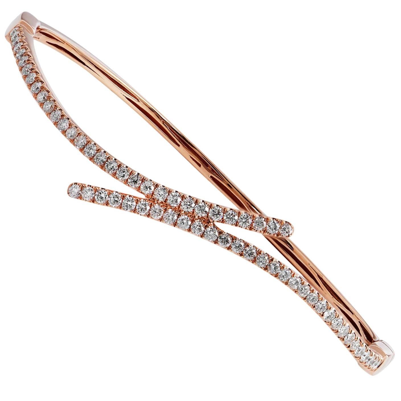 1.13 Carat Pave Diamond Hinge Bracelet