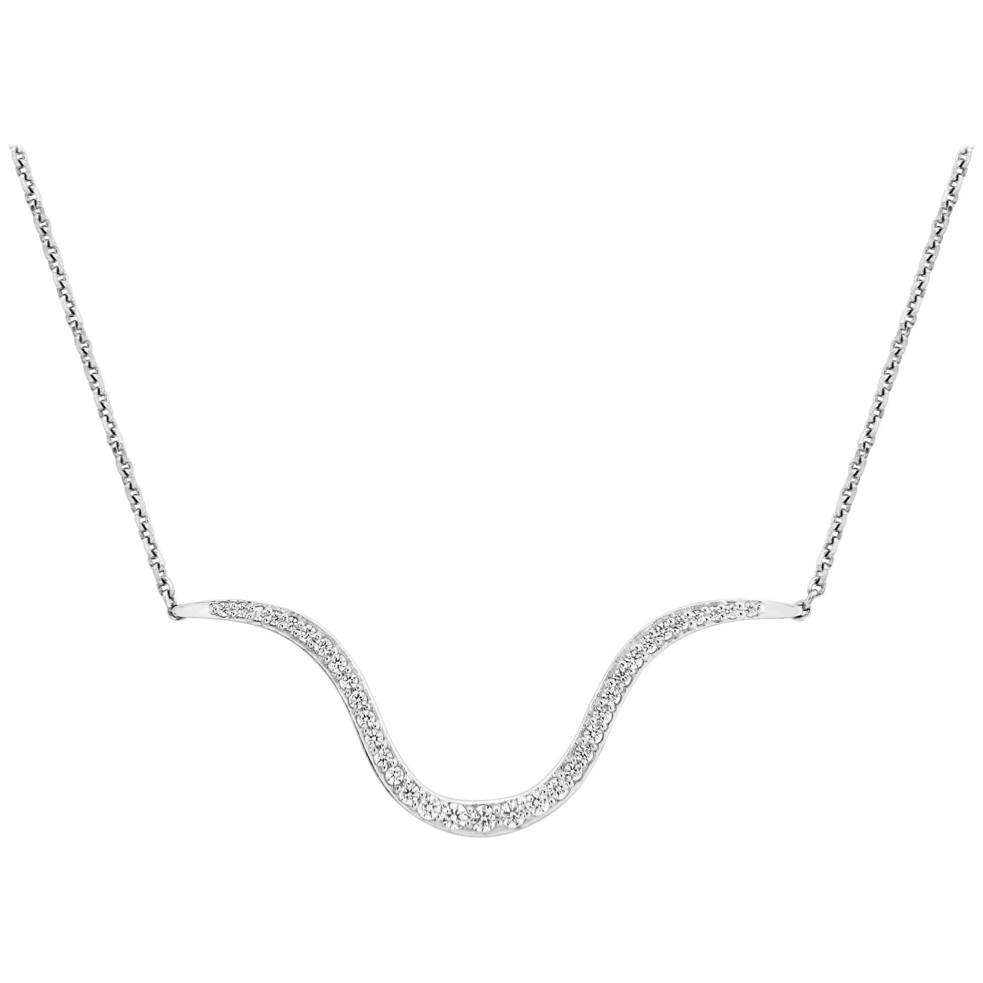 Liv Luttrell Contour White Diamonds and Gold Pendant Necklace For Sale ...