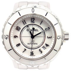 Chanel Stainless Steel White Ceramic J12 Automatic Wristwatch Ref H0970
