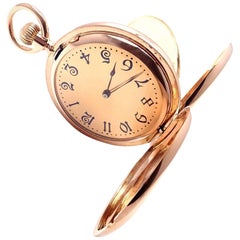 Tiffany & Co. Rose Gold Full Hunter Case Pocket Watch