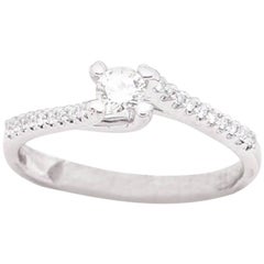 Crossover Diamond Modern Engagement Ring