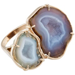 Karolin Rose Gold Agate Steffi Ring