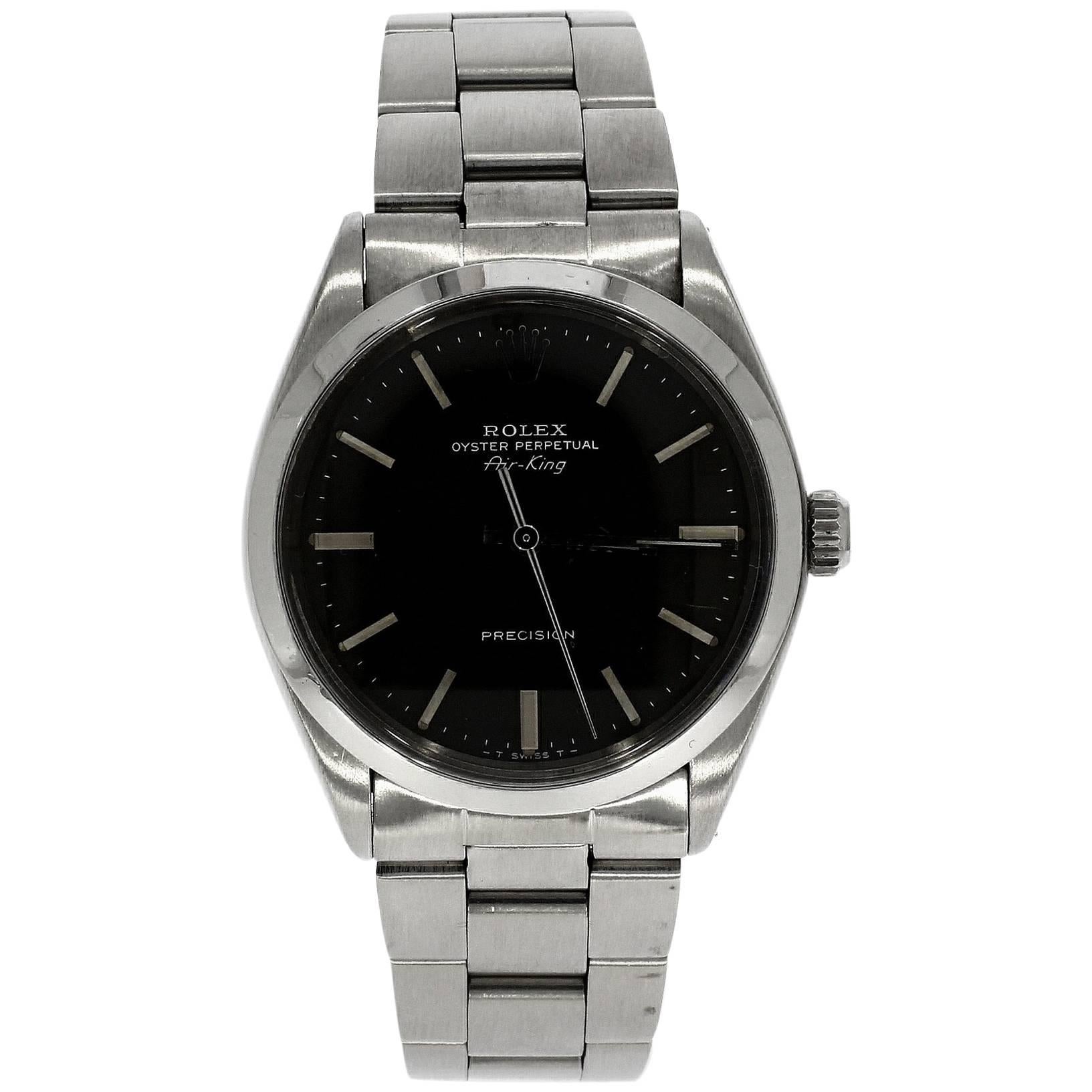 Rolex Stainless Steel Air King Calibre 1520 Wristwatch Ref 5500, circa 1977 For Sale