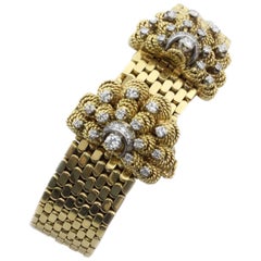 Vintage Rose Gold and Diamonds Bracelet