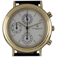 Vacheron & Constantin Gold Silber Pyramide Zifferblatt Herren 47001 Automatik-Armbanduhr