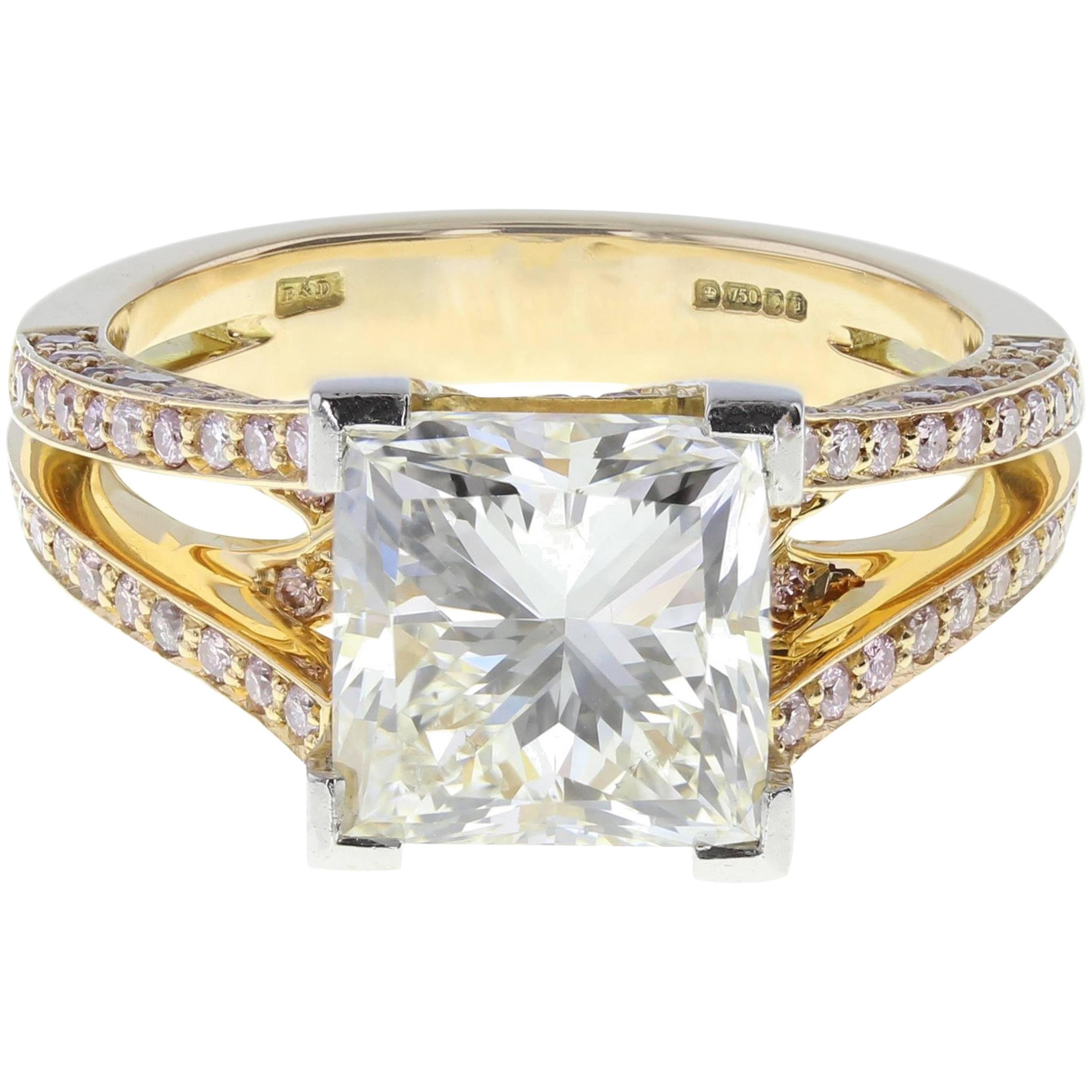 Boodles 4.01 Carat Princess Cut Diamond Solitaire Engagement Ring For ...