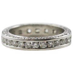 Ziva Jewels Platinum and Diamond Three-Sided Eternity Band