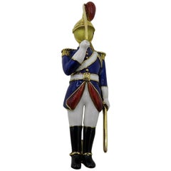 Enamel and Gold Soldier Brooch