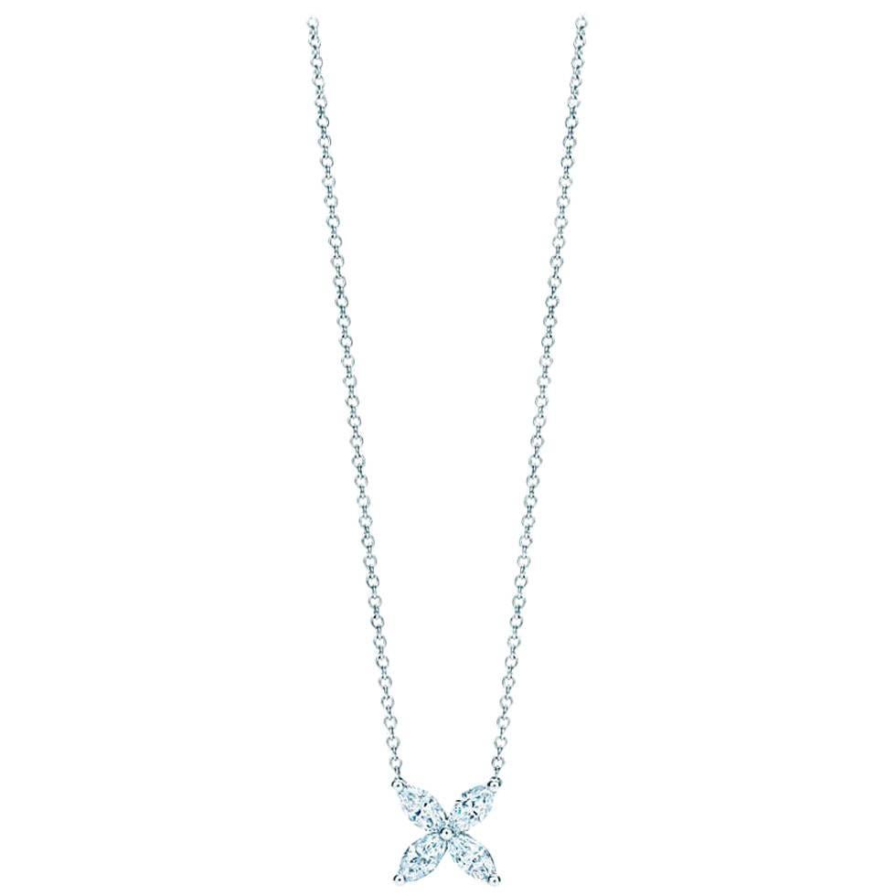 Tiffany & Co. Victoria Platinum with Marquise Diamond Pendant