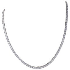 1950s Diamond and Platinum Line Necklace