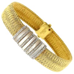 Roberto Coin 18 Karat Gold, Diamond, Mother-of-Pearl Bracelet
