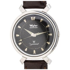 Retro Wyler Stainless Steel Incaflex “Bowtie” manual Wristwatch, circa 1960s