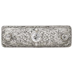 1930s Diamond Platinum Brooch