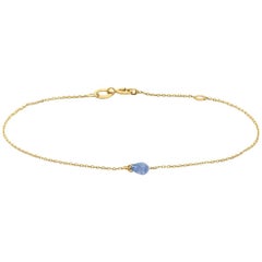 Blue Sapphire Drop Bracelet in Yellow Gold by Allison Bryan