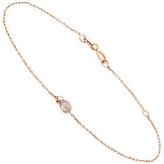 Cognac Diamond Drop Bracelet in Rose Gold by Allison Bryan