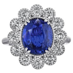 Emilio Jewelry Sapphire Diamond Ring 