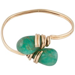Vintage Italian 14k Gold and Emerald Bracelet