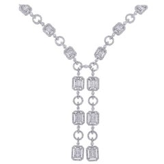 Diamond Mosaic Lariat Necklace