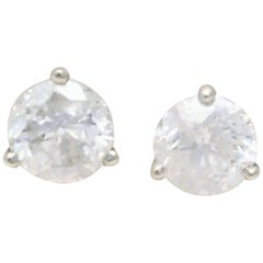 2 Carat Total Weight Diamond Stud Earrings