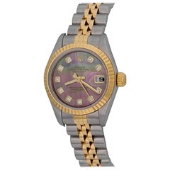 Used Rolex Ladies Datejust with Mother-of-Pearl Diamond Dial Ref 179173 In Stock