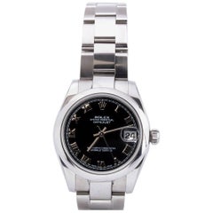 Rolex Oyster Datejust Black Dial Wristwatch Ref. 178240