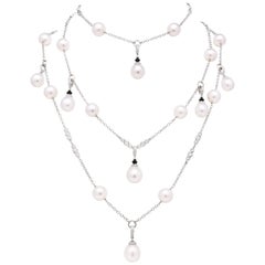 Ella Gafter South Sea Pearl Diamond Chain Necklace