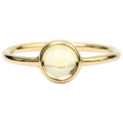 Julius Cohen Gold and Cabochon Beryl Ring