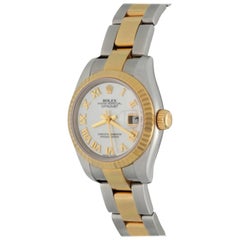 Used Rolex Ladies Yellow Gold Stainless Steel Datejust Automatic Wristwatch 
