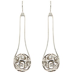 Diamonds White Gold Earrings Modern