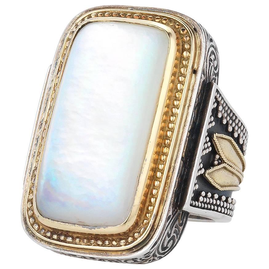 Konstantino Two-Tone Mother-of-Pearl Ring